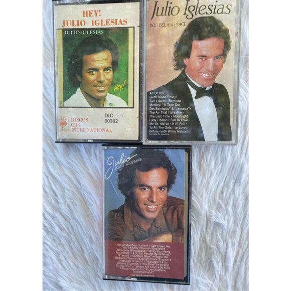 Set Of 5 Vintage 80’s Julio Iglesias Cassette Tapes Including Hey! - Picture 5 of 9